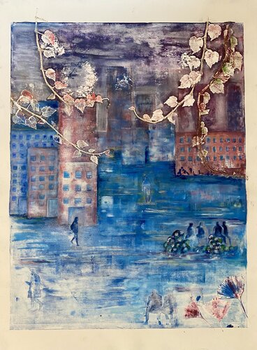 Ville et Nature : Des Moments apaisants by Catherine Zivi, Work on Paper for Sale on Singulart