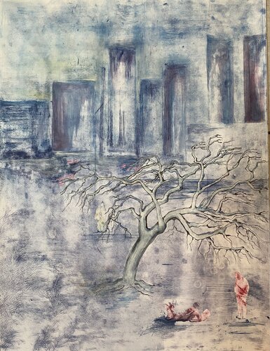 L’arbre et la ville par Catherine Zivi, Œuvre sur papier en vente sur Singulart