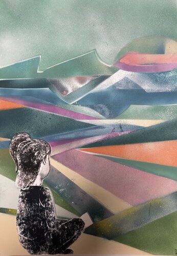 Doux moments de contemplation di Catherine Zivi, Pittura in vendita su Singulart