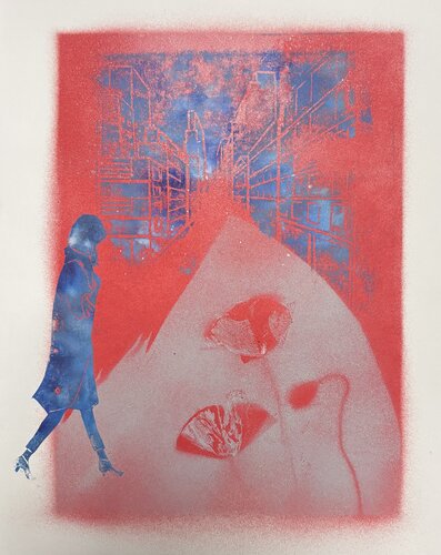 Fin de journée en ville by Catherine Zivi, 종이 for Sale on Singulart