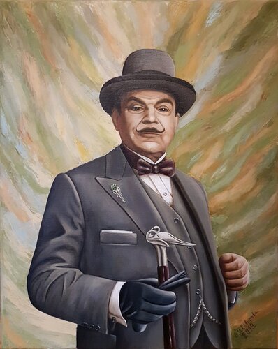 David Suchet as Hercule Poirot by Valerija Govorova, Painting for Sale on Singulart