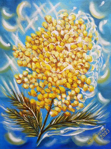 Shining of Mimosa de Valerija Govorova, Pintura a la venta en Singulart