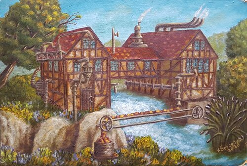 Fantasy house by Valerija Govorova, Painting for Sale on Singulart