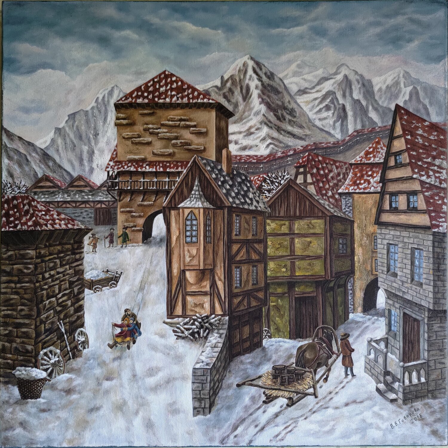 Medieval City. Winter Valerija Govorova