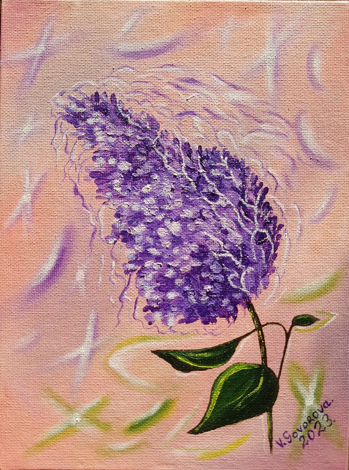 Shining of Purple Lilac Valerija Govorova Originalgemälde zu verkaufen