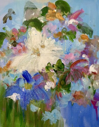 Fleurs pop di Johanna Lisa, Pittura in vendita su Singulart