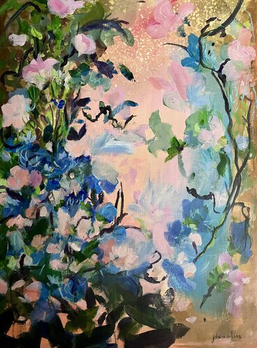 Fleurs contemporaines 1 par Johanna Lisa, Œuvre sur papier en vente sur Singulart