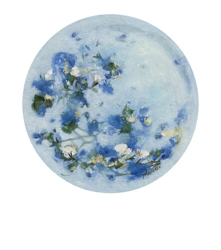 Floral Moon 3 van Johanna Lisa, Schilderij te koop op Singulart