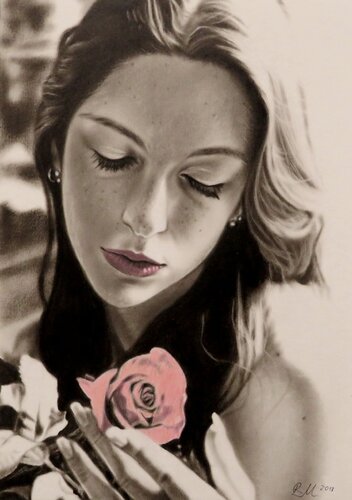 "La rosa" di Monika Rembowska, Pittura in vendita su Singulart