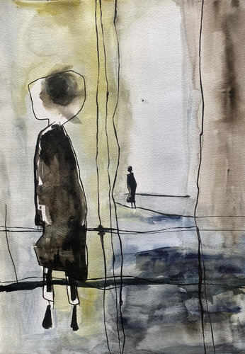 Thresholds of the Mind van Ana Ozz, Werk op papier te koop op Singulart