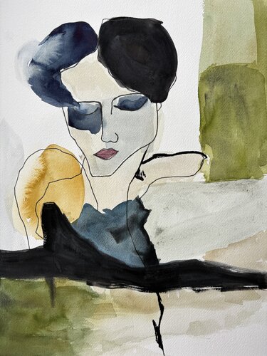 Eyes Closed by Ana Ozz, Work on Paper for Sale on Singulart
