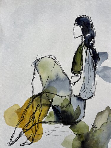 In Green Silence van Ana Ozz, Werk op papier te koop op Singulart