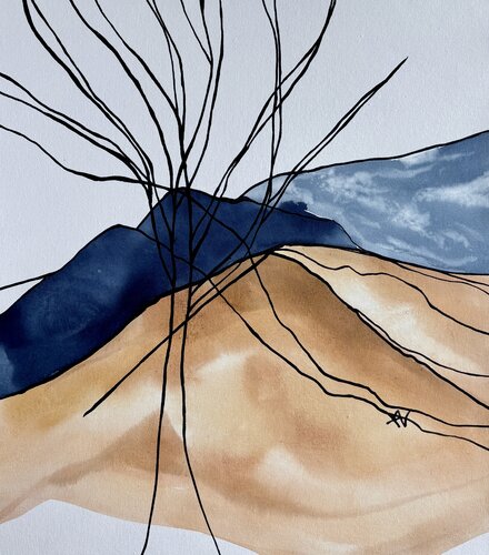 Tree of Stillness van Ana Ozz, Schilderij te koop op Singulart