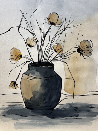 Soft Lines of Stillness von Ana Ozz, Malerei kaufen auf Singulart