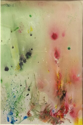 Aqua 13 by SanChae - Sandrine Chalot, 종이 for Sale on Singulart