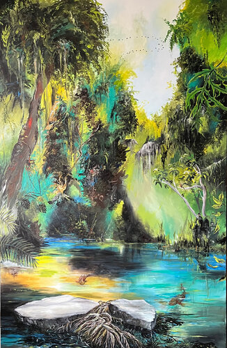 Respire by SanChae - Sandrine Chalot, Painting for Sale on Singulart