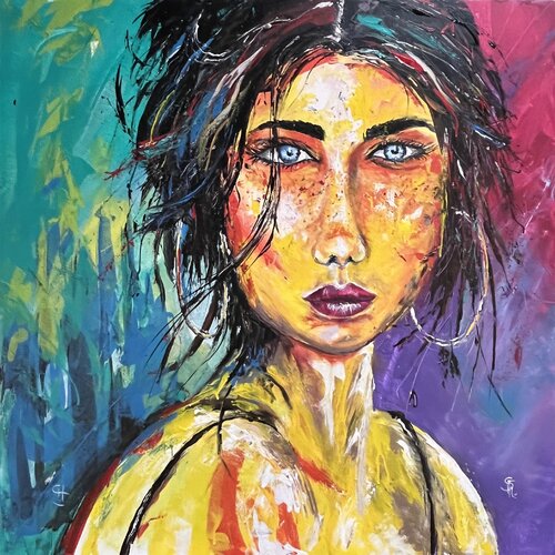 Iris by SanChae - Sandrine Chalot, Painting for Sale on Singulart