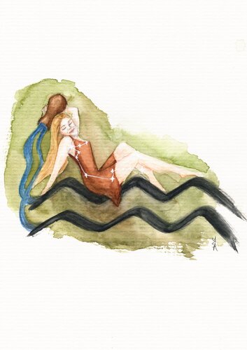 Aquarius by Šárka Pham, Painting for Sale on Singulart