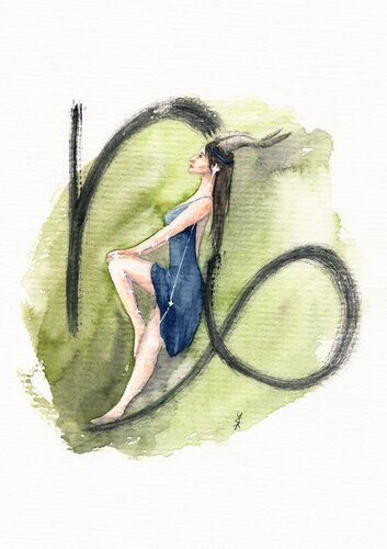 Capricorn di Šárka Pham, Pittura in vendita su Singulart