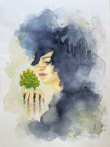 The Last Piece of Nature 2 von Šárka Pham, Malerei kaufen auf Singulart