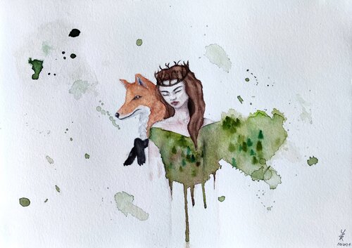 The Queen of the Forest par Šárka Pham, Peinture en vente sur Singulart