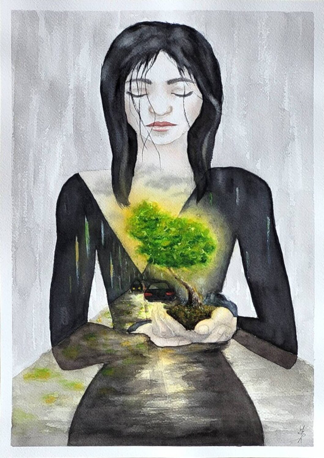 The Last Piece of Nature Šárka Pham Originalgemälde zu verkaufen