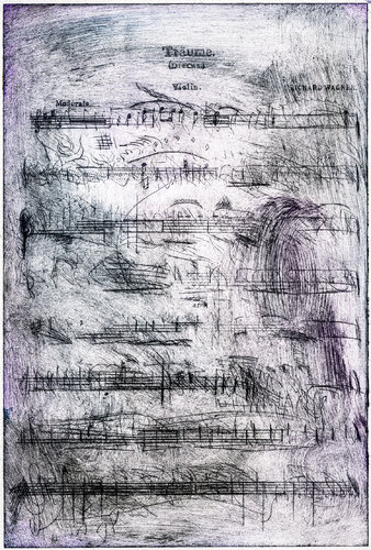 Träume Whirl (Lavender Noir) di Colleen Surprise Jones, Stampa in vendita su Singulart