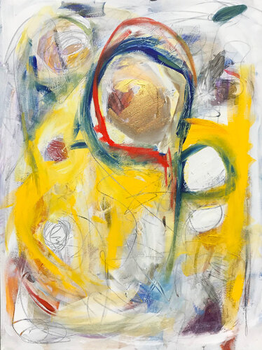 No one is listening, but what you say is golden di Colleen Surprise Jones, Pittura in vendita su Singulart