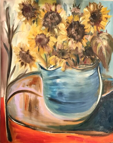 Sunflowers di Colleen Surprise Jones, Pittura in vendita su Singulart