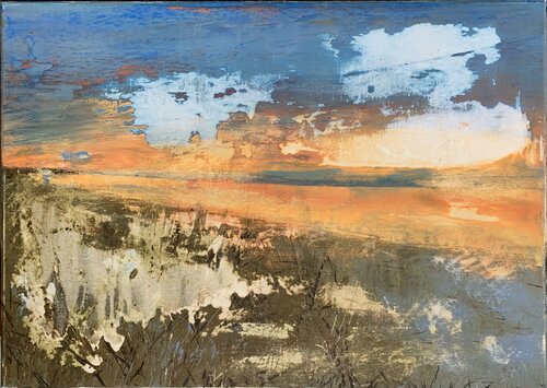 Horizont orange #2 di Heike Kirsch, Pittura in vendita su Singulart