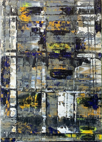 Kristalliner Mondrian #2 von Heike Kirsch, Malerei kaufen auf Singulart