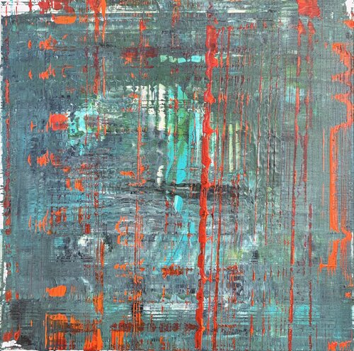 Kristallines rot-blau-grün di Heike Kirsch, Pittura in vendita su Singulart
