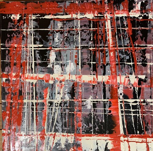 Kristallines rot #1 von Heike Kirsch, Malerei kaufen auf Singulart