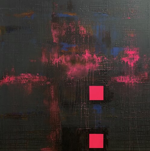 Pink Night di Heike Kirsch, Pittura in vendita su Singulart
