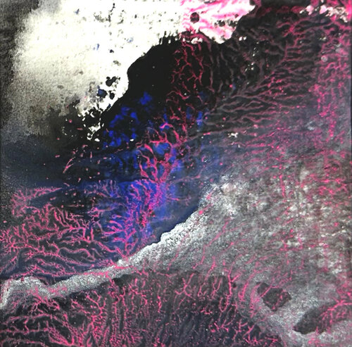 Pink Colour Traces Three by Heike Kirsch, Work on Paper for Sale on Singulart
