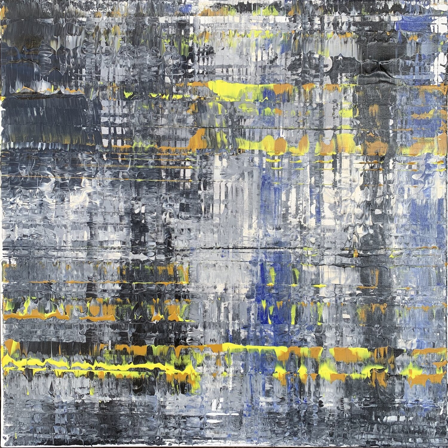 Kristallines blau-gelb-schwarz Heike Kirsch