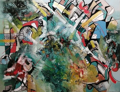 SIN TÍTULO ( L-36) van TOMAS CÓZAR, Schilderij te koop op Singulart