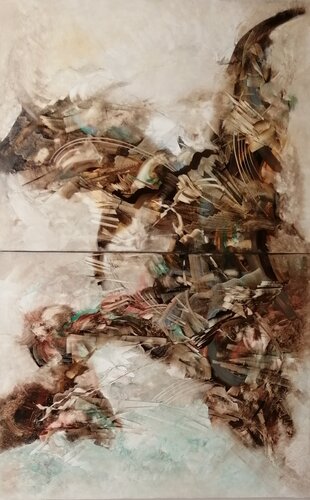 DÍPTICO ( L-58) by TOMAS CÓZAR, Painting for Sale on Singulart