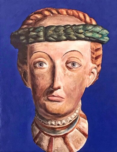 Untitled - sculpted head - Wawel Castle Cracow di Paolo Mori, Pittura in vendita su Singulart