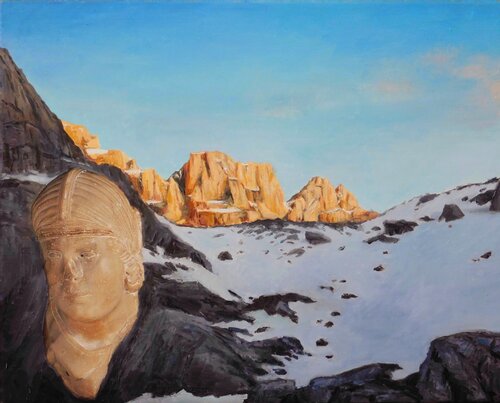 Untitled  (Giovane con elmo - Donatello) de Paolo Mori, Pintura a la venta en Singulart