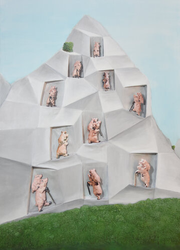 Schweineberg di Cornelia Leitner, Pittura in vendita su Singulart