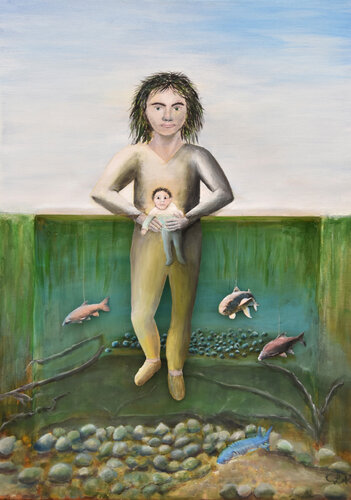 Der Wassermann di Cornelia Leitner, Pittura in vendita su Singulart