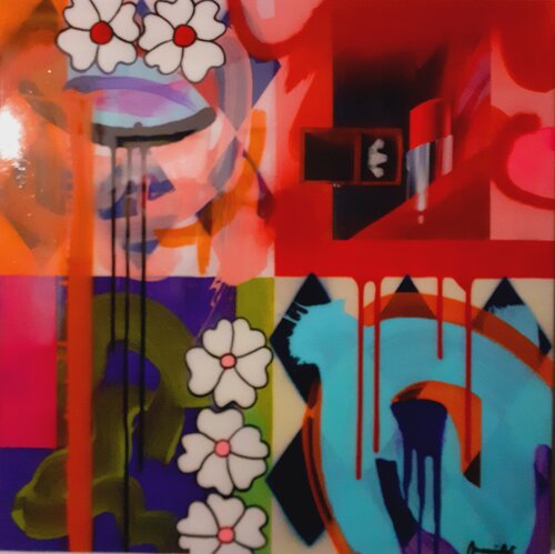 Rossetto rosso de Massimiliano Max.in.Art, Pintura a la venta en Singulart