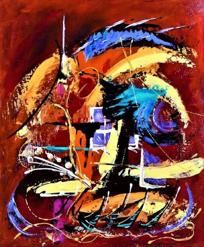 ABSTRACTION N°6 di Patrice Bru, Pittura in vendita su Singulart