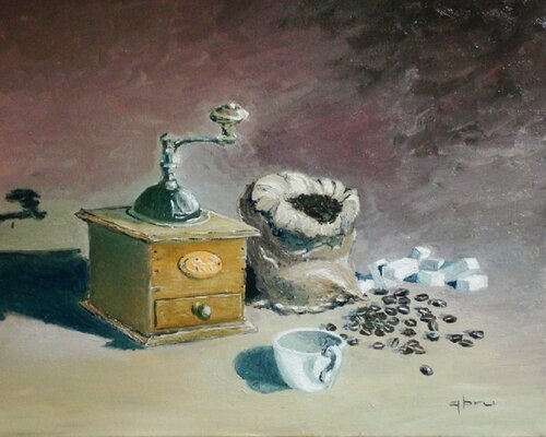 MOULIN A CAFE di Patrice Bru, Pittura in vendita su Singulart