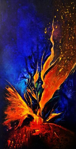 FLEUR DE MAGMA by Patrice Bru, Painting for Sale on Singulart