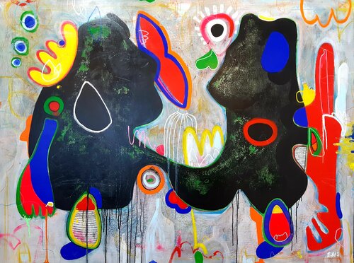 Jeune femme sur le divan van Hugo Duras, Schilderij te koop op Singulart