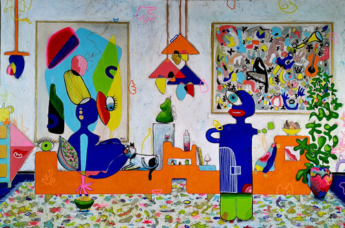 Petite scène intérieure #03 van Hugo Duras, Schilderij te koop op Singulart