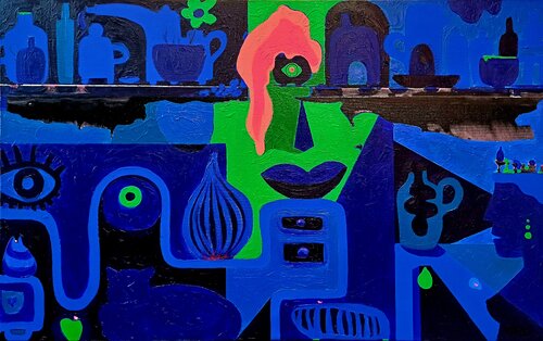 La nuit dans l'atelier von Hugo Duras, Malerei kaufen auf Singulart