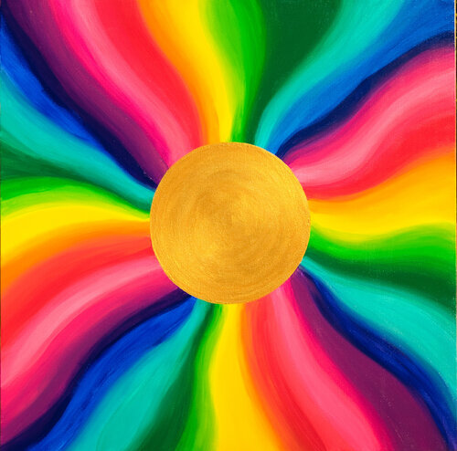 Waves of Colours van Stefanie Taubenheim, Schilderij te koop op Singulart